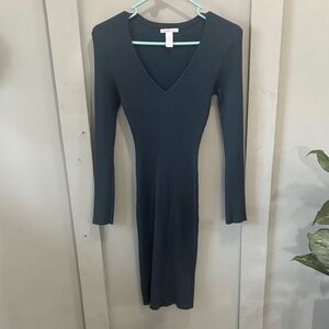 Charlotte Russe Teal Long Sleeve Dress